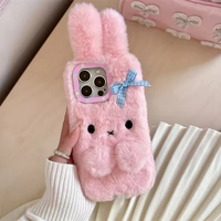 En gros Mignon 3D Moelleux Lapin Téléphone Cas Longues Oreilles De Protection Antichoc Couverture pour iPhone 17 16 15 Pro Max Mobile Téléphone Cas