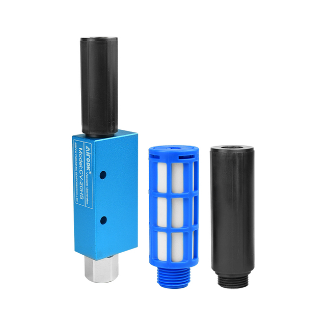 Wenjin Pneumatic Plastic Muffler Vacuum Generator Solenoid Valve Silent Straight-through Muffler G1/2 G1/3 G1/4 G1/6