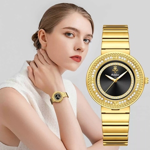Nouvelle montre pour femme YaLaLuSi 2026 avec cadran doré, montre de luxe à quartz pour femme, cadeau parfait pour les femmes, accessoire de montre - Product Image 2