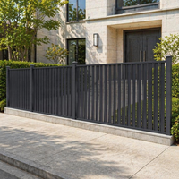 Profilé en alliage d'aluminium extrudé et formé à chaud - Écologique, enduit de poudre, durable et étanche pour portails de villas