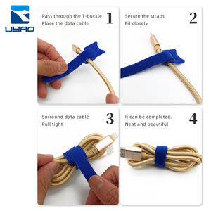 في المخزون العودة إلى العلاقات كابل باك هوك وحلقة إدارة العلاقات الحبل قابلة لإعادة الاستخدام للإلكترونيات 50pices/حزم النايلون والبوليستر - Product Image 5