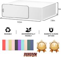 Chaussettes OEM personnalisées avec logo, en carton ondulé magnétique pliable, pelliculage mat, de luxe, réutilisables, écologiques, aseptiques et auto-érectrices