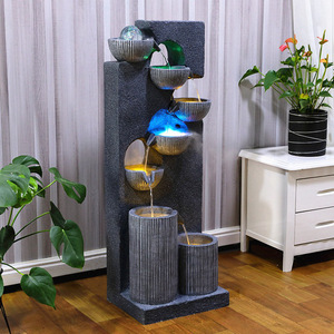 Fontaine d'intérieur en cascade fontaine d'eau fluide créative humidificateur générateur de richesse salon entrée décoration de la maison - Product Image 6