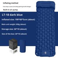 Matelas gonflable rectangulaire ergonomique en TPU et polyester, nouveau style, pour une personne, tapis de couchage pour tente extérieure, camping, ultra-léger