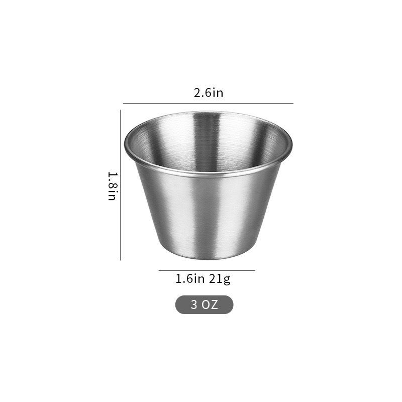 Silver 80ml Sauce Cup