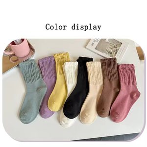OEM Chaussettes Slouch Colorées Fantaisie pour Femmes Respirantes Douces Confortables Haute Qualité Vente en Gros - Product Image 2