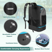 Sac à dos multifonctionnel pour raquette de pickleball, unisexe, pour équipement sportif, avec compartiment pour chaussures