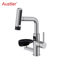 trou tasse rondelle mat noir en acier inoxydable retirer pulvérisateur évier robinet de cuisine avec verre rinceur