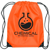 Sac à cordon personnalisé grande capacité en tissu Oxford robuste avec poche zippée pour la gym et la publicité extérieure