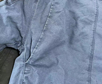 Blouson Bomber en Toile de Coton Délavée à l'Acide avec Logo Personnalisé pour Homme, Veste de Travail Épaisse Enduite de Cire, Coupe-Vent Vintage en Toile de Canard