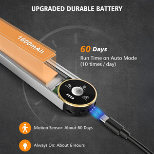 Motion Sensor Under Cabinet Lighting, Dimmable Rechargeable Battery Digital Display, <b>Wireless</b> Closet <b>Light</b> - Product Image 2