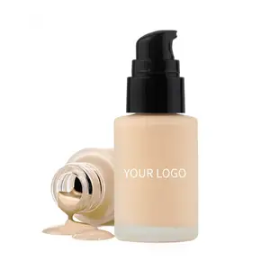 Natural Organic 24 Hour Long Lasting Moisturizing Sunblock Liquid Foundation Long-Wear Non-Greasy Concealer Base Foundation