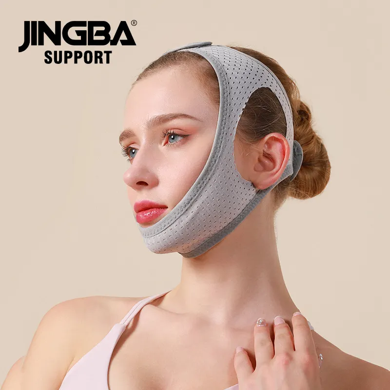 JINGBA New Arrival Reusable Slimming Face Mask Double Chin Reducer V Line Jawline Lifting Tape Face V Line Strap Massager