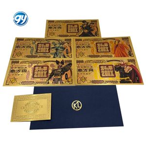 5 Tipos de Billetes Conmemorativos de Papel de Aluminio Dorado de la Serie <span class=keywords><strong>Manga</strong></span> Puño de la Estrella del Norte, Billete de Yen Japonés Dorado para Colección - Product Image 1