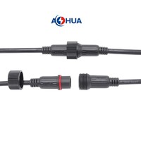 Proyecto de iluminación de alta potencia para exteriores, 50W, 100W, conectores de cable impermeables, M23, 3 pines, plástico, macho, hembra, Pug, IP65, conector LED