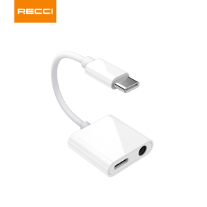 Recci A08 Nuevo Producto Tipo c a Tipo c Cable <span class=keywords><strong>Convertidor</strong></span> <span class=keywords><strong>de</strong></span> 3.5mm Cable <span class=keywords><strong>de</strong></span> <span class=keywords><strong>Audio</strong></span> <span class=keywords><strong>para</strong></span> Teléfono <span class=keywords><strong>Celular</strong></span> Android Carga y Escucha Música - Product Image 2