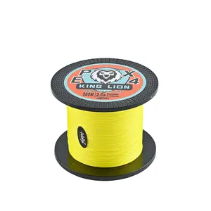 Yudeli X4 Yellow 500m Braided Fishing Line Durable PE Floating Line For River Lake Level Shape