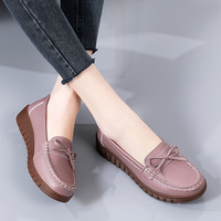 Mocassins décontractés confortables en cuir véritable antidérapants pour femmes 2026 Nouvelle semelle souple pour femmes enceintes