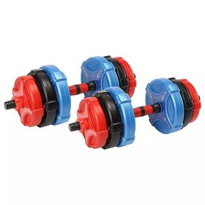 TOPTONS OEM مجموعة دمبلز حديدية من نوع PE + رمل وحصى Dumbbell Det حسب الطلب - Product Image 6