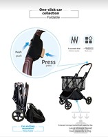 Nouvelle poussette pour animaux de compagnie en métal SR, pliable et portable pour chiens/chats, idéale pour les sorties, prend en charge la personnalisation et la vente en gros