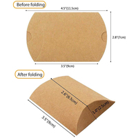 Boîte d'emballage pour oreillers, emballage en papier, boîte cadeau personnalisée en papier recyclé pour bonbons et chocolats