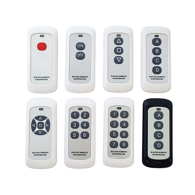 Medium Power 1-8 Button 433 mhz Remote Control Visor Lighting Industrial Wireless Transmitter