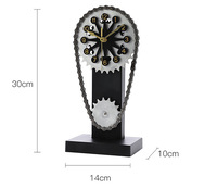Montre à quartz d'art du vent mécanique rétro de style européen horloge de table personnalisée en gros pour bar restaurant horloge murale créative
