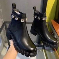 Nouvelles bottines pour femmes, plateforme à glissière en cristal et strass, bottines en cuir PU, printemps, été, automne, plus 5 cm
