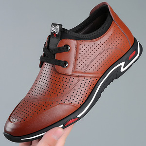 Zapatos Náuticos de Cuero Transpirable para Hombre, Tacón Bajo, Suela de Goma, Estilo Casual para Primavera/Verano - Product Image 3