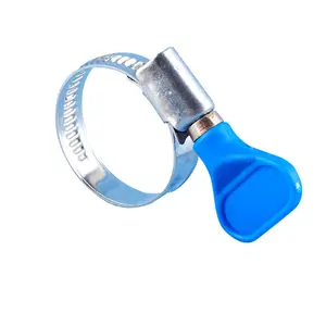 China Factory Price Stainless Steel /galvanized German Type Hose Clamp With Butterfly Plastic Handle