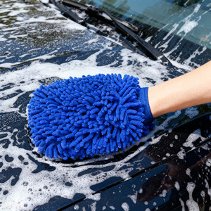 Guante de microfibra para lavado de autos, tamaño grande, doble cara, chenilla, para limpieza de vehículos - Product Image 1