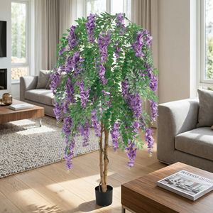 <span class=keywords><strong>Arbre</strong></span> artificiel <span class=keywords><strong>de</strong></span> glycine violette, plante <span class=keywords><strong>de</strong></span> glycine artificielle pour toile <span class=keywords><strong>de</strong></span> fond <span class=keywords><strong>de</strong></span> mariage et décoration intérieure - Product Image 6
