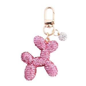 Bán Hot dễ thương bóng Puppy Mặt dây chuyền Kim cương Keychain đầy đủ Rhinestone động vật Búp bê mặt dây chuyền phụ kiện Keyring cho cặp vợ chồng sinh viên - Product Image 5