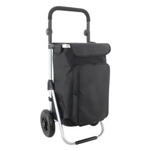 2024 européen tissu imperméable personnalisé de haute qualité détachable pliable marché à roulettes pliant sac à provisions chariot