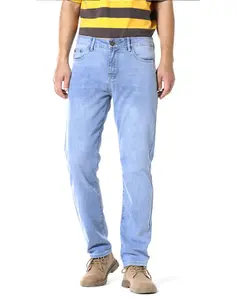 Pantalones vaqueros holgados de diseño para hombre, jeans largos informales de alta calidad, color azul, para negocios, venta al por mayor
