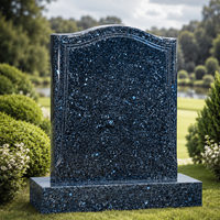 Pierre tombale en granit bleu perle / monuments funéraires bleu perle à prix avantageux, modèles de monuments tombaux simples, vente chaude