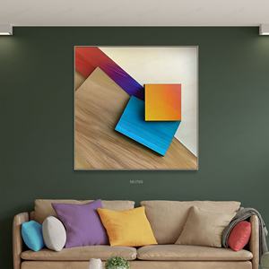 <span class=keywords><strong>สื่อ</strong></span>ผสม 3D งานศิลปะสีอะคริลิคแกะสลัก Wall Art สไตล์โมเดิร์นตกแต่งบ้านหลายชั้นภาพวาดมือ - Product Image 2