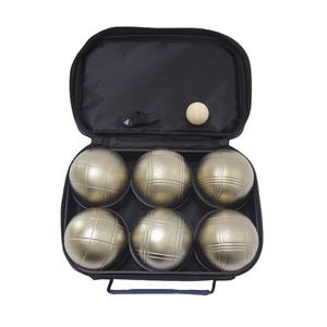 Ensemble de <span class=keywords><strong>pétanque</strong></span> ZQURE sablée argentée et jaune avec jeu de boules de bocce 6 pièces, logo personnalisé et <span class=keywords><strong>sac</strong></span> de <span class=keywords><strong>pétanque</strong></span> (acier Q159) pour usage extérieur - Product Image 3