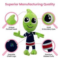 Boneka Maskot Karakter Alien Hijau Custom OEM ODM, Bordir Personal, Mainan Boneka Isi Kapas PP Super Lembut, Penghibur