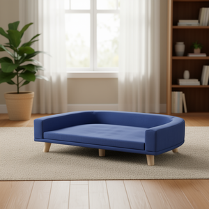 Cama para Perros Azul con Cojín Lavable para Perros Grandes y Gatos, Cama Moderna para Mascotas, Uso en Sala de Estar - Product Image 2