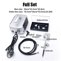 Auto Stop Dual Action Pro Air Brush Kit Compresor Aerografo 45 psi Airbrush