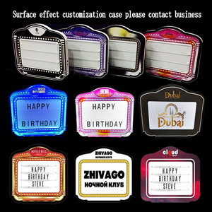 3 set lettere Happy Birthday LED Message Sign Board VIP Service per bottiglia presentatore glorificatore pieghevole moderno - Product Image 4
