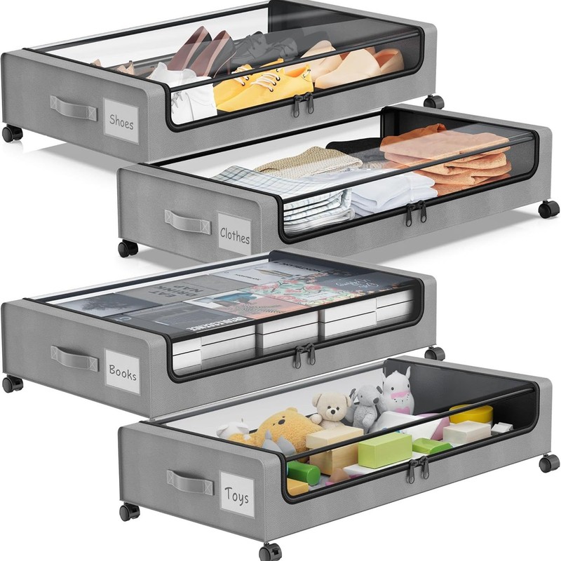 Mobile Foldable Modern Under Bed Rack