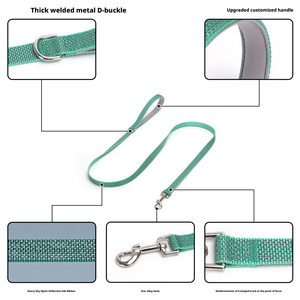 Guinzaglio per Cani in Nylon Resistente e Riflettente ad Alta Luminosità con Design Semplice e Solido per Uso Esterno, Impugnatura Morbida e Robusta - Product Image 3