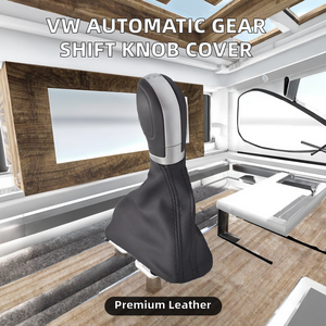 Poignée de levier de vitesses automatique, cache-poussière en cuir pour VW Golf 6 Jetta MK6 EOS Passat B7 CC <span class=keywords><strong>Sharan</strong></span> 7N 2010 Seat - Product Image 2
