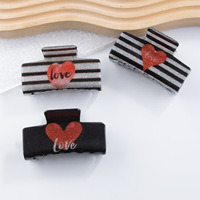 Nouvelle pince à cheveux requin imprimée LOVE pour la Saint-Valentin, accessoires capillaires sophistiqués et élégants pour femmes, pince requin mignonne