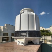 Tour de refroidissement circulaire à contre-courant en fibre de verre industrielle FRP 10 tonnes 15 tonnes 20 tonnes 50 tonnes 80 tonnes Moteur de type ouvert Tour de refroidissement en FRP