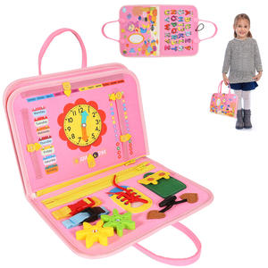 Zhorya Montessori บอร์ดทางการศึกษา, ของเล่นฝึกทักษะทางประสาทสัมผัสแบบพับได้สำหรับเด็กวัยหัดเดิน - Product Image 1