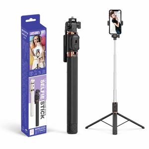 Trípode Telescópico JC-20 para Selfies de 1650 mm, Soporte de Acero Inoxidable con Abrazadera Ancha para Teléfono - Product Image 2