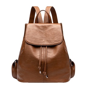 Women's Small <b>Backpack</b> Caramel Lightweight Travel Casual <b>Backpack</b> With Detachable Strap Interior Zipper Pocket - Product Image 5